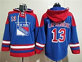 Rangers 13 Alexis Lafreniere Blue All Stitched Pullover Hoodie,baseball caps,new era cap wholesale,wholesale hats